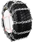 Security Chain Company 1061756 Max Trac Heavy Duty Zinc Traction Tire Chains, Designed for Snow Blowers and Garden Tractors in Snow, Ice and Mudd, Set of 2