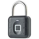 Ultra-Fast Smart Fingerprint Padlock: Waterproof IP67 & Anti-Rust, Ideal for Gym, School, Travel, & Outdoor - Supports 20 Fingerprints (Password Padlock)