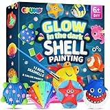 EPUMP Shell Painting Kit for Kids - Glow in The Dark Arts and Crafts Supplies Kits for Girls Boys - Kids Activities Creative Art Set Birthday Gifts DIY Paint Toys for Age 6 7 8 9 10 11 12 Years Old