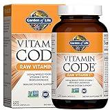 Garden of Life Raw Vitamin Code Vitamin C, 120 Vegan Capsules, 500mg Whole Food Vitamin C Supplements with Bioflavonoids, Fruits & Veggies, Probiotics, Gluten Free for Adults