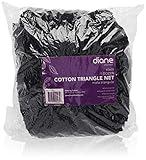 Diane Extra Large Cotton Triangle Hair Net for Salons, Home Styling, Curl Setting, Securing Hair in Place, and Protecting Hair While Drying or Sleeping (12 Pack)