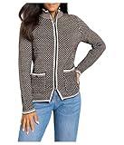 NIC+Zoe Women's Petite Brick Stitch Knit Jacket, Neutral Multi