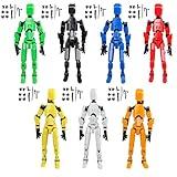 GJKBJ 7PCS Lucky 13 Action Figures - (Assembly Completed) Titan 13 Action Figure, T13 Action Figure 3D Printed Multi-Jointed Movable,Desktop Decorations for Action Figures for Game Lovers (7PCS)