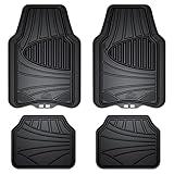 Armor All 4-Piece Floor Mats, All-Weather Car Mats, Trim-to-Fit Floor Liner, Full Coverage Automotive Floor Mats, Custom Fit Floor Mats for Cars, Trucks, SUVs -- Black