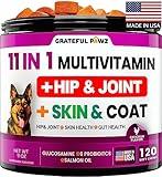 Dog Multivitamin Chewable with Glucosamine - Dog Vitamins and Supplements, Senior & Puppy Multivitamin for Dogs - Pet Chondroitin Hip and Joint Support Health, Immune Booster, Skin, Heart, Probiotics