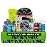 Chemical Guys Car Wash Kit 14-Pc Arsenal Builder - With Foam Blaster, Wash Bucket, Towels, Applicators, and 16 oz Soaps, Waxes, and Cleaners - Complete Auto Detailing Gift Set, Works with Garden Hose