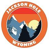 Jackson Hole, Wyoming Decorative Car Truck Decal Window Sticker Vinyl Die-Cut Wildlife Travel Adventure Vacation Tourist Souvenir