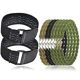 10PCS Boot Blousers Military, 2PC-Upgraded Boot Blousing Straps Nylon Widen & Strenthen Hook & Loop; 8PC-Boot Bands Elastic Straps for Cowboy Boots, Military Army Gardening Biking Ankle Strap