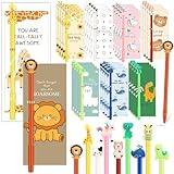 Spakon 36 Set Back to School Gifts Inspirational Fun Pens Bulk Emotional Support Cartoon Cute Pun Cards Motivational Bookmarks Appreciation Gift for Student Teacher Employee Party Favor(Animal Style)