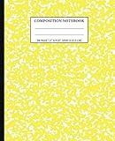 Yellow Composition Notebook: Yellow and White Marble Style Wide Ruled, Lined Paper ,9.75 X 7.5 Inch (19.05 X 23.5 Cm) ready to use for school