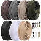 Syhood 35 Yards 7 Pcs Sewing Zippers #5 Nylon Coil Zippers Tape Assorted Zippers with 70 Zipper Sliders Sewing Craft Supplies Christmas Stocking Stuffers Gifts for Women Men(Neutral Color)