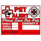 Pet Alert Sticker | 6 Pack | 4" x 3" | Self Adhesive Weatherproof Vinyl Please Save Our Pets in Home House Window Decal