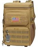 TACTICISM Large Capacity Tactical Cooler Backpack with 6 Pockets, 355ml, Brown
