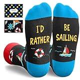 Zmart Sailing Gifts for Boat Owners Boater Captain - Funny Boating Gifts for Men Women Teens, Boating Gifts for Lovers Sailors, Sailing Boat Socks