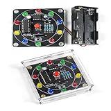 Electronic Lucky Turntable DIY Kit with LED Flashing Light, DIY Electronics Soldering Project Beginner's Fun PCB Making Kit for College High School Education Soldering Iron Kit (Welding Practice Kit)
