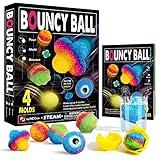 Byncceh Make Own Bouncy Balls, DIY Glow in The Dark Bouncy Ball Making Kits with 5 Colors & 4 Mold Shapes, Magic Science kit STEM Toys, Summer Activities for Kids Age 8-12