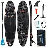 ANNTU Inflatable Paddle Board, Stand Up Paddleboard with SUP Camera Seat, Wide Stance, Blow Up Paddle Board, ISUP Backpack, Pump, 3 Fins, 17.4lbs Ultra-Light Paddle Boards for Adults & Youth