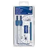 Staedtler Math School Geometry, 10 Piece Set, Blue, Silver