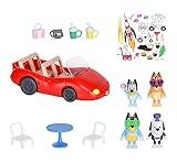 Bluey Vehicle and 4 Figure Pack, Escape Convertible with Four 2.5 Inch Figures, 9 Accessories and Sticker Sheet | Amazon Exclusive