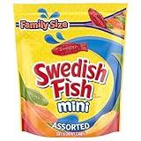 SWEDISH FISH Mini Assorted Soft & Chewy Candy, Family Size, Bulk Candy, 1.8 lb