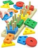 Zartores Montessori Toys for 1 2 3 Year Old Boys Girls Toddlers, Wooden Sensory Toys for Ages 2-4, 1 2 Year Old Boy Girl Birthday Gifts, Educational Toddler Learning Puzzles