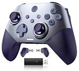 EasySMX X10 Wireless PC Controller with Dual Hall Effect, Bluetooth Controller for PC/Switch/Steam/Android TV, Mobile - Include a White Swappable Faceplate, Compatible with Black Myth: Wukong