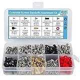 420PCS Computer Screws Standoffs Assortment Kit, Motherboard Screws for Universal Motherboard SSD Hard Drive PC Fan Power Supply Graphics PC Case, for DIY PC Installation & Repair