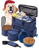 Rubyloo The Original Doggy Bag - Dog Travel Bag for Supplies - Ultimate Dog Gift for Dog Lovers, Dog Owners, Dog Moms, Dog Dads - Includes 2 BPA-Free Travel Dog Bowls and 2 Dog Food Containers