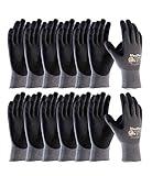 MaxiFlex PIP 34-874/L Maxi Flex Ultimate 34874 Foam Nitrile Palm Coated Gloves, Gray, Large (Pack of 12)