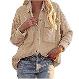maisdgop Womens Corduroy Shacket Jacket Long Sleeve Button Down Casual Shirts Oversized Fall Fashion Tops Jacket Coats