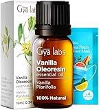 Gya Labs Vanilla Essential Oil for Skin - 0.34 Fl Oz - Vanilla Oil for Diffuser, Body & Candle Making Scent - Long Lasting Perfume