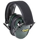 Caldwell E-MAX - ADULT Green - Low Profile Electronic 23 NRR Hearing Protection with Sound Amplification - Adjustable Earmuffs for Shooting, Hunting and Range