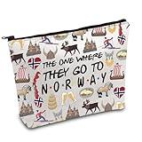 FOTAP Norway Trip Makeup Bag Norway Travel Gift Finland Souvenir Gift Norway Travel Bag Housewarming Gift (TO NORWAY)