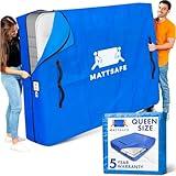 Nordic Elk Mattress Bags for Moving and Storage (Queen) Heavy Duty Moving Supplies, 8 Sturdy Handles, Strong Zipper, Mattress Cover Queen Size Bed Bags, Storage Cover Essentials Packing Protector