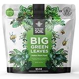 Big Green Leaves Indoor Plant Food - House Plant Fertilizer - Fast Acting Minerals +Superfood Sea Kelp | 4X More Concentrated Than Liquid Plant Food (1LB)