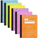 Mead Composition Notebooks, 6 Pack, College Ruled Paper, 7-1/2" x 9-3/4", 100 Sheets, Assorted Bright Colors (850106-ECM)