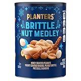 PLANTERS Holiday Brittle Nut Medley Trail Mix Snack with Honey Peanuts, Yogurt Raisins, Peanut Brittle, Pretzels & Cashews, Holiday Snack, Party Nut Mix, 1 lb. Canister