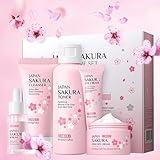 Skin Care Set, Cherry Facial kit for women, Skincare Kit Gifts For Teenage Girls, Skin Care Kit, Skincare Sets & Kits with facial wash, Toner, Serum, Eye Cream, Face Cream Birthday Beauty Care 5pcs