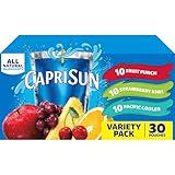 Capri Sun Fruit Punch, Strawberry Kiwi and Pacific Cooler Flavored Juice Drink Blend Variety Pack, 30 ct Box, 6 fl oz Pouches