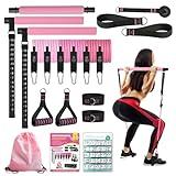 CEYOME Pilates Bar Kit with Resistance Bands for Women, Pilates Bar with Adjustment Buckle, Multifunctional Home Gym for Hip, Legs, Arm and Waist, Pilates Home Equipment for Full Body Workouts