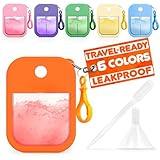 6Pcs Travel Size Perfume Refill Bottle 1.28 oz – Refillable Perfume Bottle Travel Size for Purse with Colorful Silicone Case & Keychain, TSA-Compliant, No-Leak Atomizer for Office, Gym & On-the-Go Use