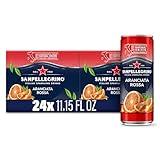 Sanpellegrino Italian Sparkling Drink Aranciata Rossa, Sparkling Orange and Blood Orange Beverage, 11.15 Fl Oz (Pack of 24)