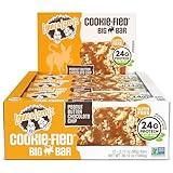 Lenny & Larry's Cookie-fied BIG BAR 90g, Peanut Butter Chocolate Chip 12-pack 24 grams Plant-Based Protein XL Vegan Snack Bars, 10g Prebiotic Fiber Non-GMO, Kosher