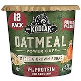 Kodiak Cakes Instant Protein Maple & Brown Sugar Oatmeal in a Cup, 2.12oz (Pack of 12)