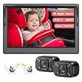 Itomoro Baby Car Camera, Dual Channel 5 inch Display with 2 IR Night Vision Camera, Easily Install Baby Car Mirror 1080P Clear Car Baby Camera for Rear Facing Seat Backseat ACZ403
