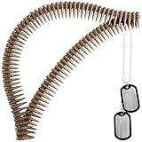 Spooktacular Creations Halloween Ammo Costume Accessories Included Army Bullet Belt with Fake Bullet and Dog Tag Necklace, Bandolier and Stainless Steel Military Tag Toy Set for Soldier Cosplay