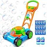 Sloosh Bubble Lawn Mower Toddler Toys - Kids Toys Bubble Machine Summer Outdoor Toys Games, Bubble Mower Outside Push Toys for Toddlers Preschool Kid Boys Girls Birthday Christmas Xmas Gifts (Blue)