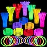 JOYIN 144 Pcs 8" Glowsticks, Bracelets Necklaces, Glow in the Dark Party Favors, Easter, Christmas, Halloween Supplies Pack, Football Party Supplies