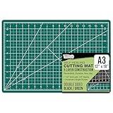 U.S. Art Supply Thickend - 12" x 18" Green/Black Professional Self Healing 5-Ply Double Sided Durable Non-Slip Cutting Mat Great for Scrapbooking, Quilting, Sewing and all Arts & Crafts Projects