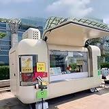 Customizable Hot Dog Food Truck Trailer Ice Cream Vendor Cart Fully Equipped Mobile Kitchen Equipment Car with Wheels for Entrepreneurs in Festivals, Markets, or Street Vending